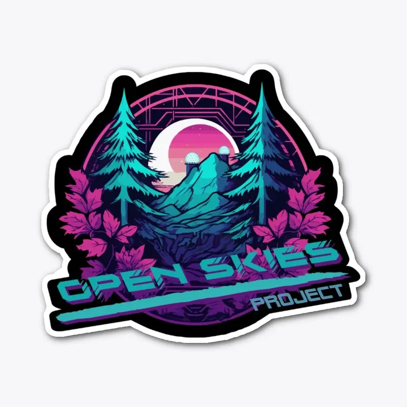 Open Skies - Vaporwave Decal